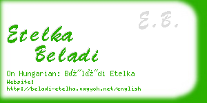 etelka beladi business card